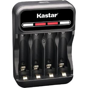Kastar CMH4 Smart USB Charger Compatible with Panasonic 1.2V 400mAh BK40AAABU, 1.2V 550mAh HHR-4DPA/4B HHR-55AAABU, 1.2V 650mAh HHR-65AAABU, 1.2V 750mAh HHR-75AAA/BU Battery
