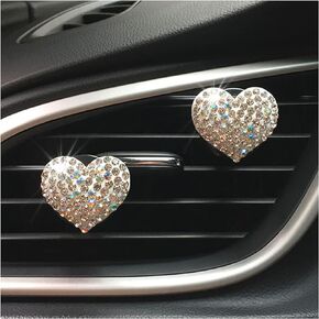 Car Diffuser Vent Clip, 2Pcs Bling Air Conditioning Outlet Clip, Rhinestone Car Accessories, Crystal Car Air Vent Clip Charms Car Fresheners for Women, Interior Decoration for Cars