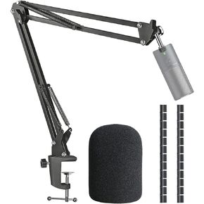 Razer Seiren X Mic Boom Arm Stand with Pop Filter, Compatible with Razer Seiren X USB Microphone with Cable Sleeve by SUNMON
