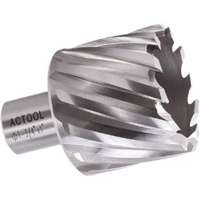 ACTOOL 1-3/4" Diameter × 1" Depth of Cut HSS ANNULAR CUTTER with 3/4'' Weldon Shank