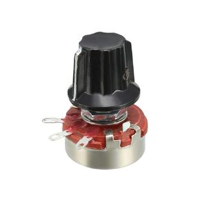 uxcell® WH118 220K Ohm Variable Resistors Single Turn Rotary Carbon Film Potentiometer w Knobs