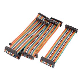 uxcell Rainbow IDC Flat Ribbon Cable Connector, F/F, 15 Cm, 26 Pin, 26 Way, 6 Pieces