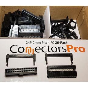 Pc Accessories - Connectors Pro 20-PK 2X12 24P 2mm 0.079" Pitch Dual Row IDC Socket, 24 Pins 2.0mm MFC Terminate to 1.0mm Flat Ribbon Cable