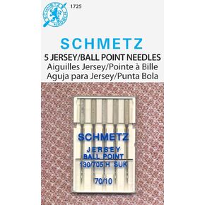 SCHMETZ Jersey (130/705H SUK) Sewing Machine Needles - Carded - Size 70/10