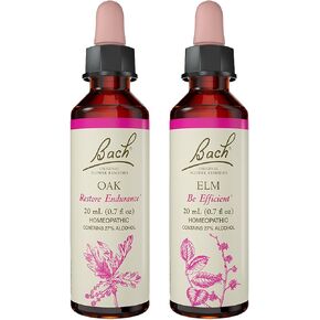 Bach Original Flower Remedies 2-Pack, Get It Done" - Elm, Oak, Homeopathic Flower Essences, Vegan, 20mL Dropper x2
