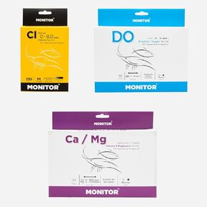 Monitor DISSOLVED Oxygen, Chlorine, Calcium/Magnesium HIGH Salinity (Salinity > 5 PPT) Test KIT_Combo Set