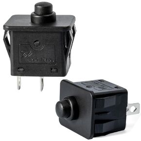 2 Pcs 12volt 6volt 2Pin Plunger Type Power Wheel Foot Pedal Switch Accelerator Foot Pedal for Kids Ride on Car, Kids Electric Cars Replacement Parts Speed Foot Pedal Switch