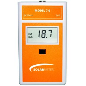 Solarmeter Model 7.0 Erythema Effective UV Meter, Digital UV Radiometer, Portable UV Meter to Monitor Solar Light to Prevent Sunburn & Red Skin, Measures 280-400 nm, from 0-199.9 MED/Hour