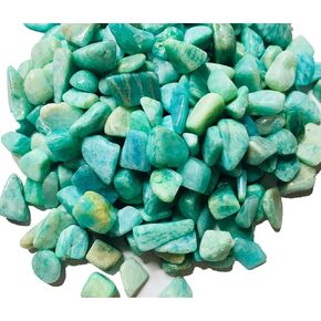 Zungtin 450g Amazonite Tumbled Chips Crushed Stone Healing Reiki Crystal Jewelry Making Home Decoration