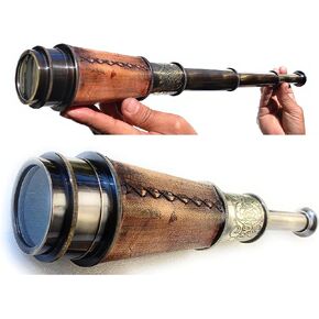 Handmade Pirate Spyglass Decorative Telescope 20" Nautical Antique Scope Ship Captain 20x Hi Magnification Spy Glass Gift Idea for Men