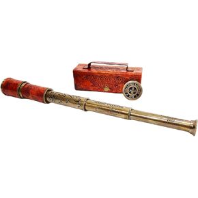 Vintage Telescope 1920 Dollond London Brass Telescope Handicraft Antique Marine Spyglass Telescope Nautical Handheld Antique with Leather Box. - Navirock