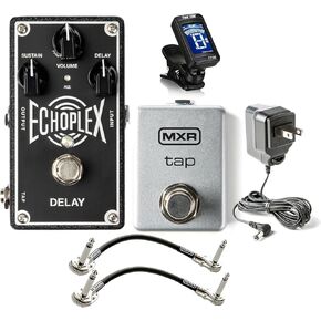 Echoplex EP103 Delay Pedal by Dunlop EP-3 Tape Echo With Tonebird Bundle Featuring MXR M199 Tap Tempo Switch, 2 Patch Cables, Chromatic Tuner