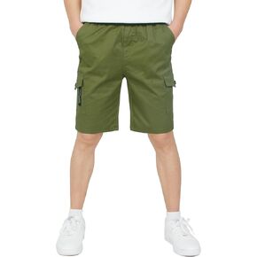 CAMLAKEE Boys Stretch Cargo Shorts Elastic Waist School Kids Twill Summer Short in Kuwait
