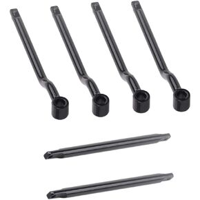 Mallofusa Universal Stainless Steel Motorcycle Saddlebag Side Support Bars Mounting Brackets Compatible for Honda Yamaha Suzuki Kawasaki (Black)