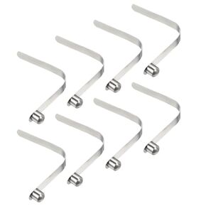 PATIKIL 12x9.5mm كاياك مجداف الطقات، 8 حزمة القطب زر ضغط الربيع كليب الصلب الصلب زر قفل أنبوب دبوس واحد للتخييم المظلة خيمة القطب