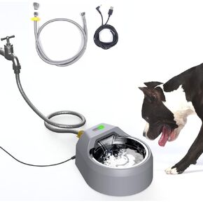 Dog Water Bowl Dispenser Auto Filling Water Fountain Connects to Garden Hose, Water Faucet (Fountain)