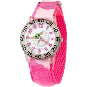 STAR WARS Kids' Plastic Time Teacher Watch, Analog Quartz Nylon Strap Watch