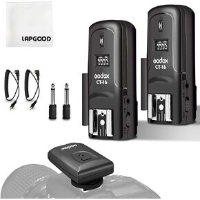 Godox Trigger Godox CT-16 Wireless Flash Trigger -Compatible for Canon Nikon Sony Pentax DSLR Camera(1x Transmitter + 2X Receiver)