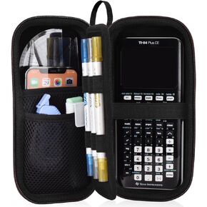 ZUJFPL EVA Hard Case Compatible with Texas Instruments TI-Nspire CX II/TI-NSPIRE CX-II CAS,Portable Case for TI-84 Plus/TI-84 Plus CE/TI-83 Plus/TI-85/TI-89 Color Graphing Calculator. (Black)