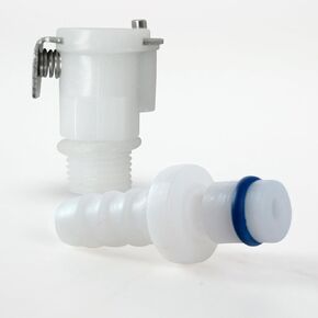 LeLuv Vacuum Fitting Set: 1/4 inch Barbed Male and 1/8 inch -27 NPT Threaded Female Quick-Release - 2 Sets in Black