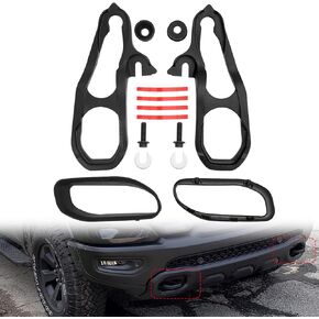 AUTOBABA Front Car Front Forged Heavy Duty Tow Hooks Compatible with 2019 2020 2021 2022 Dodge Ram 1500 DT Replace# 82215268AB (Red) in Saudi Arabia