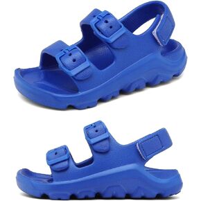 Nedaan Boys Girls Toddler Little Kid Sandals Buckle Adjustable Water Sandal With Hook Loop Back Strap(Toddler 5-Little Kid 12)