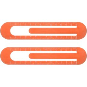 HARFINGTON 2pcs Straight Ruler 13cm Metric Bookmark Clip Ruler Metal Aluminum Alloy Scale on Both Sides Measuring Scale Tool for Measure Study Reading Classroom Office, Dark Blue