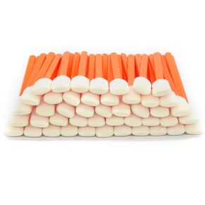 50pcs 5.11" Square Rectangle Foam Cleaning Swab Sticks for Solvent Format Inkjet Printer Roland Optical Equipment (Orange)