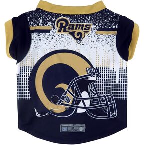 تي شيرت Littlearth للجنسين للبالغين من الدوري الوطني لكرة القدم الأمريكية Los Angeles Rams Performance للحيوانات الأليفة، لون الفريق، X-Small in Kuwait