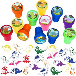 Dinosaur Themed Stampers for Kids, Dinosaur Birthday Party Favors Decorations Supplies 12PCS Stamps Classroom Gifts Cute for Boys Girls Rewards Birthday Party Gifts Ideals Prizes in Saudi Arabia
