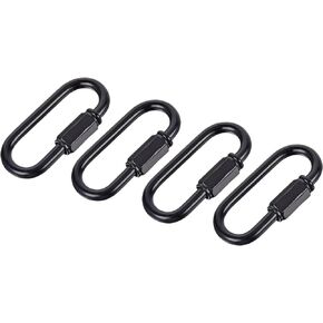 YOKIVE 4 Pcs Chain Connectors, Chain Locking Quick Link, Great for Light, Key, Camping, Backpack, Rope (Bronze, 4mm Thick)