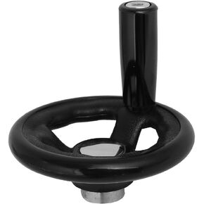 uxcell 4-inch Diameter Plastic Round Hand Wheel W Revolving Handle