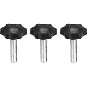 uxcell Clamping Handle Screw Knobs Handle Star Knob M4 x 16mm Male Thread 3pcs