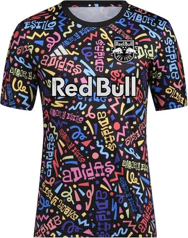 adidas NY Red Bulls Hispanic Heritage Month Pre-Match Jersey - Eye-catching Design, Moisture-Wicking, Sustainable Material in Saudi Arabia