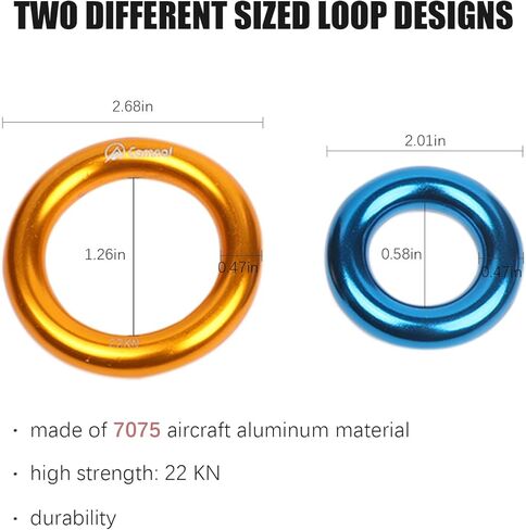 Camnal شجرة Arborist الاحتكاك التوقف شجرة تسلق الكامبيوم التوقف حلقة حزام حبال مرساة قابلة للاسترجاع 47 بوصة in Kuwait
