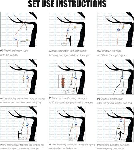 Camnal شجرة Arborist الاحتكاك التوقف شجرة تسلق الكامبيوم التوقف حلقة حزام حبال مرساة قابلة للاسترجاع 47 بوصة in Kuwait