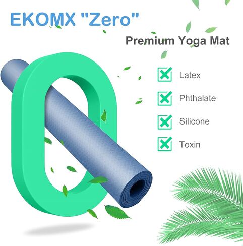 Ekomx Extra Large Yoga Mat for Women & Men(72"x 48"x6mm), Non Slip, non-toixc, Wide TPE Workout Mat with Strap,Exercise & Fitness Mat for All Barefoot Yoga,Pilates Mats for Home Gym,Stretch in Saudi Arabia