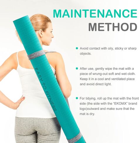 Ekomx Extra Large Yoga Mat for Women & Men(72"x 48"x6mm), Non Slip, non-toixc, Wide TPE Workout Mat with Strap,Exercise & Fitness Mat for All Barefoot Yoga,Pilates Mats for Home Gym,Stretch in Saudi Arabia