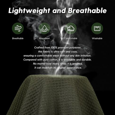 FashGudim Mens Lightweight Waffle Knit Robe Soft Kimono Spa Bathrobes Knee Length Summer Robes in Saudi Arabia