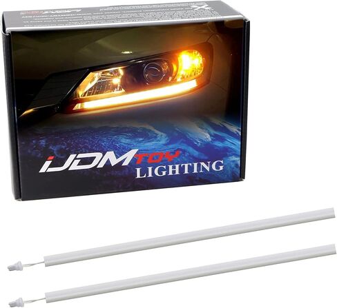 iJDMTOY Compatible With 2013-2015 Honda Accord Sedan, Set of Xenon White LED Even Illuminating Daytime Running Light Retrofit Kit, Fit Inside Parking Lamp Housing in Saudi Arabia