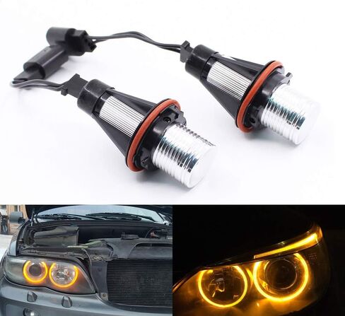 2Pcs 5W White LED Angel Eyes Halo Ring Marker lights Bulb Error Free Compatible with BMW 5 6 7 Series E39 E60 E63 E64 E65 E66 E83 M5 X3 X5 E53 in Saudi Arabia
