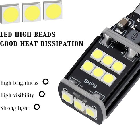 IHOTDER 2PCS Super Bright LED Reverse Lights,T15 LED Bulb for Brake Light Bulb/Turn Signal Bulb/Tail Light Bulb,Universal 360° Illumination LED Light Bulbs Fits Car Truck SUV in Saudi Arabia
