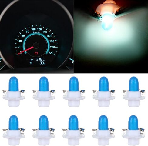 cciyu 10 Pack Blue T5 B8.4D Tri-cell 5050 1SMD LED Car Dashboard Dash GaugeSide Indicator Light Lamps in Saudi Arabia