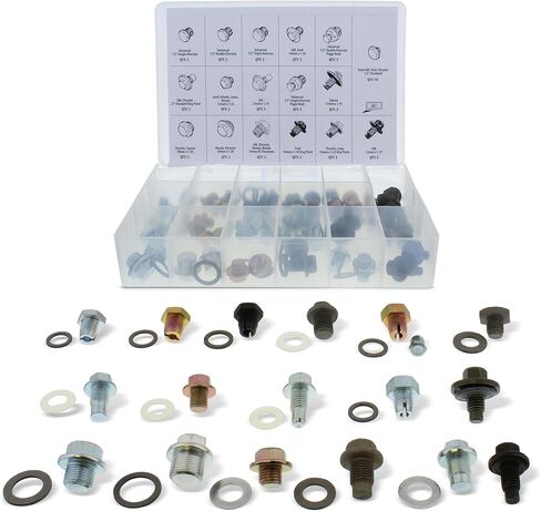 ABN Oil Drain Plug 76pc Assortment – SAE & Metric Drain Plugs & Washer Gasket Set Compatible with Jeep GM Ford Toyota in Saudi Arabia