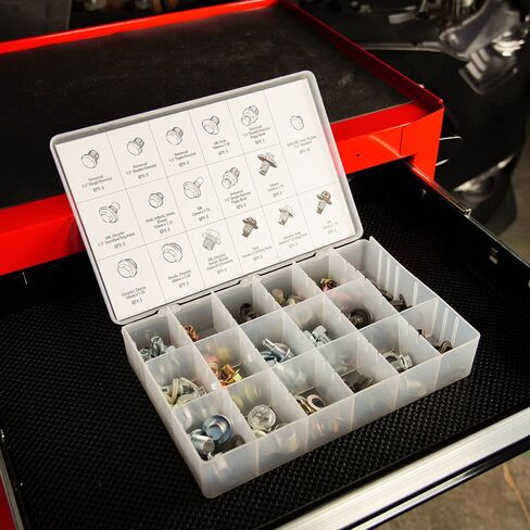 ABN Oil Drain Plug 76pc Assortment – SAE & Metric Drain Plugs & Washer Gasket Set Compatible with Jeep GM Ford Toyota in Saudi Arabia