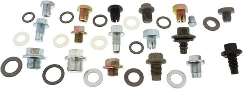 ABN Oil Drain Plug 76pc Assortment – SAE & Metric Drain Plugs & Washer Gasket Set Compatible with Jeep GM Ford Toyota in Saudi Arabia