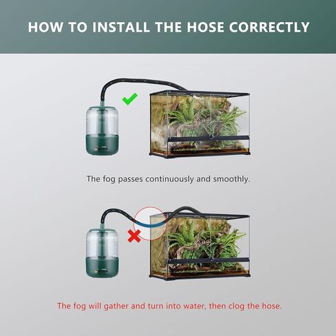 مرطب إنكبيرد بلس للزواحف العلوية، 3 لتر، حجم كبير، تشغيل فائق الجودة، سهل التنظيف، مثالي لزواحف فيفاريوم، أعشاب البرمائيات، أخضر قديم (خرطوم غير متضمن) in Kuwait