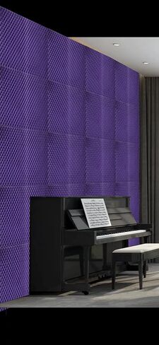 4 عبوات من ألواح الإسفنج الصوتية باللون الأرجواني على شكل بيضة كبيرة الحجم ممتصة للصوت مقاس 48 بوصة × 24 بوصة × 2 بوصة in Kuwait