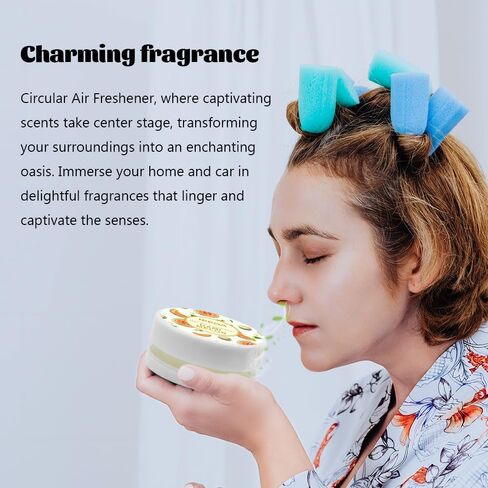Ikeda Car Air Freshener: Hami Melon Scent Circular Gel Air Freshener | Odor Elimination | Car Scents | Long-Lasting Fragrance | For Auto And Home | 2pcs (Hami melon) in Saudi Arabia