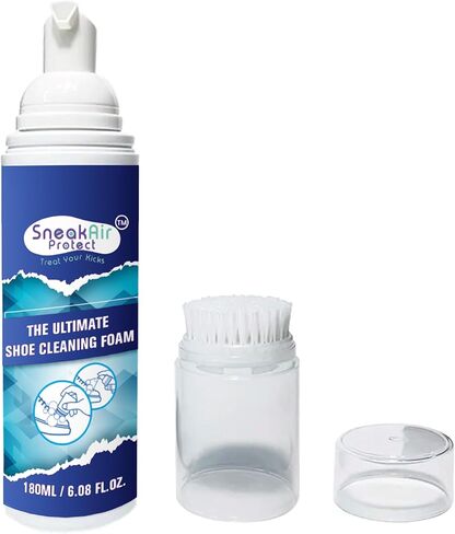 رذاذ منظف الأحذية SneakAir Protect - منظف الأحذية الرياضية الرغوي الفوري - يزيل الأوساخ والبقع من القماش والأحذية الرياضية البيضاء وأحذية التنس والمزيد in Kuwait